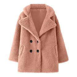 Clode Kids Girls Faux Fur Jacket Toddler Coat Winter Windproof Thicken Coat Jacket Warm Fleece Button Outerwear Jacket Birthday Gifts for Kids A-39 von Clode