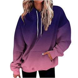 Hoodies for Women Plus Size Hooded Sweatshirt Long Sleeve Sweatshirt Loose with Pockets Loose Fit Blouse Tops A-81 von Clode