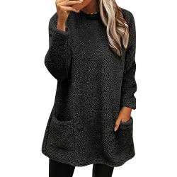 Ladies Fleece Jumpers Tops Winter Warm Sweater Winter Coat Fleece Thickening Coat Jacket Casual Plus Size Loose Coat A-47 von Clode