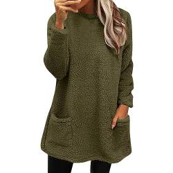Ladies Fleece Jumpers Tops Winter Warm Sweater Winter Coat Fleece Thickening Coat Jacket Casual Plus Size Loose Coat A-47 von Clode