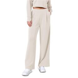 Ladies Work Business Trousers Straight Leg High Waist Casual Work Business Pants Loose Fit Plain Bottoms with Pockets A-72 von Clode