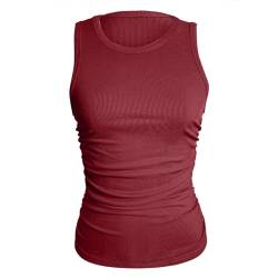 Ribbed Tank Tops for Women Crew Neck Slim Fit Vest Tops Summer Plain Sleeveless Trendy Blouse Athletic Sports T-Shirt A-189 von Clode