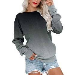 Women Gradient Jumpers Tops Casual Crewneck Sweatshirt Long Sleeve Top Pullover Loose Fit Sweater Casual Blouse Tops A-41 von Clode