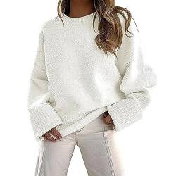 Women Jumper Tops Oversized Sweaters Crewneck Long Sleeve Fuzzy Knit Warm Pullover Sweater Basic Pullover Blouse A-107 von Clode