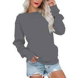 Women Pullover Sweater Casual Round Neck Sweatshirt Long Sleeve Top Cute Pullover Loose Version Pullover Sweater Basic Blouse Birthday Gifts A-42 von Clode