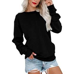 Women Pullover Sweater Casual Round Neck Sweatshirt Long Sleeve Top Cute Pullover Loose Version Pullover Sweater Basic Blouse Birthday Gifts A-42 von Clode