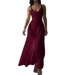 Women Sexy Spaghetti Strap Dress Casual Slip Long Dress Sexy Sleeveless Backless Bodycon Maxi Dresses 2023 Slim Elegant for Evening Cocktail Party Club A-276 von Clode