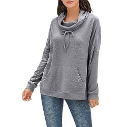 Women Warm Pullover Autumn and Winter Long Sleeve Plush Solid Color Drawstring Pullover Hoodie Blouse Tops Fashion Clothes A-27 von Clode
