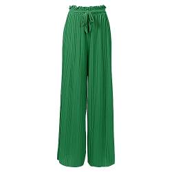 Womens Wide Leg High Waist Trousers Pants Casual Loose Fit Solid Color Palazzo Pants Plus Size Lightweight Trendy Bottoms A-30 von Clode
