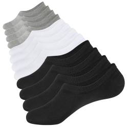 Closemate Füßlinge Socken Herren Kurze Socken Damen Füsslinge Unsichtbare Baumwolle Kurzsocken Invisible No Show Socken 6 Paar(2Schwarz2Weiß2Grau, Größe L) von Closemate