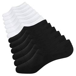 Closemate Füßlinge Socken Herren Kurze Socken Damen Füsslinge Unsichtbare Baumwolle Kurzsocken Invisible No Show Socken 6 Paar(3Schwarz3Weiß, Größe M) von Closemate