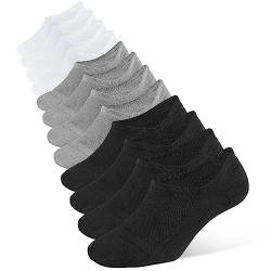 Closemate Sneaker Socken Herren Füßlinge 6 Paar Footies Unsichtbare Kurze No Show Socken (2Schwarz2Weiß2Grau, 44-48) von Closemate