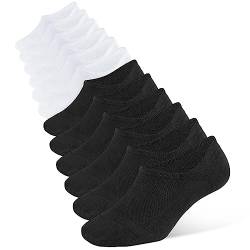 Closemate Sneaker Socken Herren Füßlinge 6 Paar Footies Unsichtbare Kurze No Show Socken (3Schwarz3Weiß, 38-43) von Closemate
