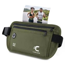Die Bauchtasche zum Reisen - Bauchtasche für Herren mit RFID Schutz EXTRA FLACH Bauchtasche Hüfttasche Reisebauchtasche unter Kleidung Tragbar von Closlaza