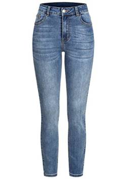 Cloud 5ive Damen High-Waist Skinny Jeans Hose 5-Pockets Denim blau von Cloud 5ive