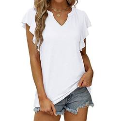 T-Shirt Damen Kurzarm V Ausschnitt Sexy Sommer Oberteile Tops Tunika Oberteile Top Hemd Sommer Frühling von Cloudsemi