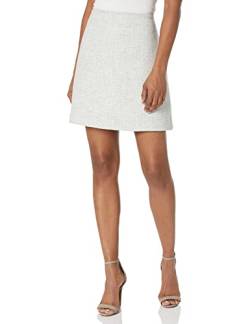 Club Monaco Damen Centie Rock, Light Heather Grey and White, 40 von Club Monaco