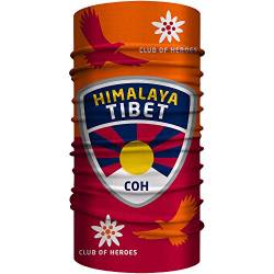 Club of Heroes Tibet Himalaya Bandana, nahtloses Multifunktionstuch 25 x 50 cm aus weicher Mikrofaser/atmungsaktiv Schlauchschal Halstuch Mundschutz Schal/Tibeter Tibetisch Lhasa Reiseführer von Club of Heroes