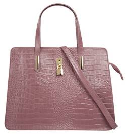 Cluty Handtasche Echt Leder alt-rosa Damen - 021321 von Cluty