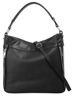 Cluty Handtasche Echt Leder schwarz Damen - 020843 von Cluty