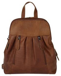 Cluty Rucksack Echt Leder cognac Damen - 021710 von Cluty