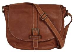 Cluty Umhängetasche cognac echt Leder Damen - 019536 von Cluty