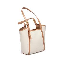 Cnolés Damen Shopper Klein Leder Damen Handtasche Kleine Tote Bag Damen Umhängetasche Casual Tasche Frauen Henkeltaschen Damen Shopper Damen Leder Hobo Schultertasche Damen Leder von Cnoles