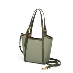 Cnolés Damen Shopper Klein Leder Damen Handtasche Kleine Tote Bag Damen Umhängetasche Casual Tasche Frauen Henkeltaschen Damen Shopper Damen Leder Hobo Schultertasche Damen Leder von Cnoles