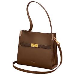 Cnolés Umhängetasche Damen Klein Frauen Leder Schultertaschen Handtasche Damen mit Verstellbar Abnehmbar Schultergurt Casual Tasche Elegant Shopper von Cnoles