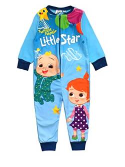 CoComelon, Einteiler für Jungen oder Mädchen, Unisex-Schlafanzug, All-in-One-Pyjama, Blau, Alter 12-18 Monate von CoComelon