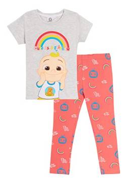 CoComelon Mädchen T-Shirt und Leggings Set Kids JJ Rainbow Daywear Matching Top + Bottoms Outfit von CoComelon