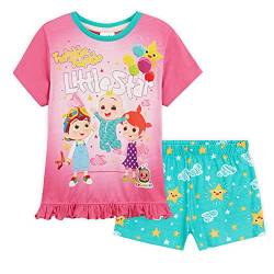 Cocomelon Schlafanzug Mädchen Kurz, Pyjama Mädchen, 86-110 (Rosa, 4-5 Jahre) von CoComelon