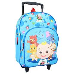 Cocomelon Trolley Kinder-Reise Rucksack 38 cm, Schulwagen, Rolltasche, Koffer von CoComelon