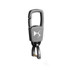 CoRser Auto Leder Schlüsselanhänger, Für DS3 DS4 DS6 DS7 DS9 DS5LS Schlüsselring Schnalle 360 drehbarer Anti Verlust Unisex Personalisiert zubehör,C-M von CoRser