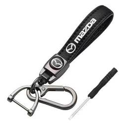 CoRser Auto Leder Schlüsselanhänger, Für Mazda CX-60 CX60 Schlüsselring Schnalle 360 drehbarer Anti Verlust Unisex Personalisiert zubehör,A-M von CoRser