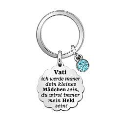 Coagurmes Papa Geschenk von der Tochter, Danke Silber Anhänger Schlüsselanhänger für Männer Papa Stiefvater Vater Geburtstag Weihnachten Vatertag Gedenkbares Geschenk von Coagurmes