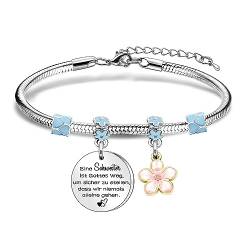 Coagurmes Zu meiner Schwester Armband Geschenk, Erinnerung Silber Anhänger Einstellbare Armband Für Frauen Mädchen Geburtstag Weihnachten Hochzeit Modeschmuck von Coagurmes