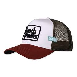 Coastal - Beach Freaks (White/Wine) - Trucker Cap Meshcap Kappe Mütze Cappy Caps von Coastal