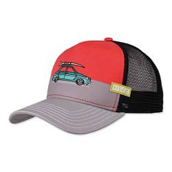 Coastal - Retro Beauty (Red/Grey) - Trucker Cap Meshcap Kappe Mütze Cappy Caps von Coastal