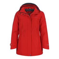 Coastguard Damen Funktionsjacke - Outdoor-Jacke mit abnehmbarer Kapuze wasserdicht atmungsaktiv in Rot Größe 36 von Coastguard