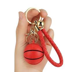 Cobee Basketball Geschenk Schlüsselanhänger, Neuartiger Sportball Schlüsselanhänger für Jungen Sportfan Basketball, Inspirierende Geschenk für Kinder, Partygeschenke, Belohnungsgeschenk (rot) von Cobee