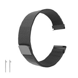 Cobee Magnetisches Uhrenarmband aus Metall, gewebtes Mesh Schnellverschluss Uhrenarmband, verstellbare Edelstahl Ersatzbänder mit Magnetverschluss, intelligente Sportuhrenarmbänder für Männer (22mm, black) von Cobee