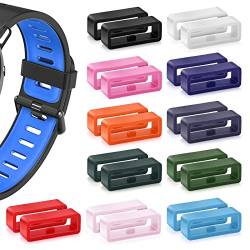 Cobee Uhrenarmbandschlaufen, 22 Stück Uhrenarmbandhalter, Uhrenarmbandhalter, Silikon Ersatzbandschlaufe für Smart Sportuhren (22 mm, 11 Farben) von Cobee
