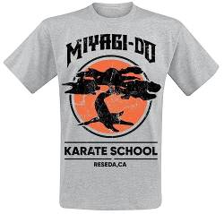 Cobra Kai Miyagi-Do Karate School Männer T-Shirt grau XXL von Cobra Kai