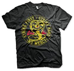 Cobra Kai Offizielles Lizenzprodukt Round Patch Herren T-Shirt (Schwarz), Large von Cobra Kai