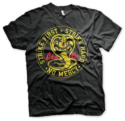 Cobra Kai Offizielles Lizenzprodukt Round Patch Herren T-Shirt (Schwarz), Medium von Cobra Kai