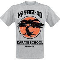 Cobra Kai T-Shirt - Miyagi-Do Karate School - M bis XXL - für Männer - Größe M - grau  - Lizenzierter Fanartikel von Cobra Kai