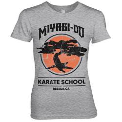 Offizielles Lizenzprodukt Miyagi-Do Karate School Damen T-Shirt (Heather Gray), Small von Cobra Kai