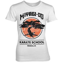 Offizielles Lizenzprodukt Miyagi-Do Karate School Damen T-Shirt (Weiß), Small von Cobra Kai