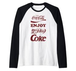 Coca-Cola Enjoy Upside Down Text Stack Raglan von Coca-Cola